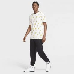 Nike Dri-FIT Standard Issue Ανδρικό Παντελόνι Φόρμας BLACK/PALE IVORY -Lifestyle Ρούχα Εκπτώσεις nike m df std issue pant 5