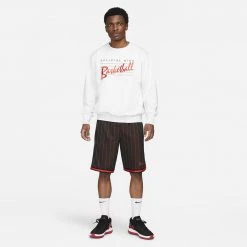 Nike Dri-FIT Standard Issue Ανδρικό Φούτερ BIRCH HEATHER/PALE IVORY -Lifestyle Ρούχα Εκπτώσεις nike m nk df standard issue crew 5