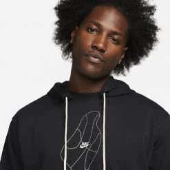 Nike Dri-FIT Standard Issue Ανδρική Μπλούζα με Κουκούλα BLACK/SUMMIT WHITE -Lifestyle Ρούχα Εκπτώσεις nike m nk df std iss po hoodie ssnl 9