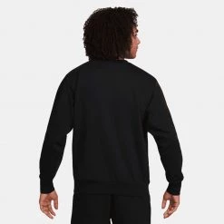 Nike Dri-FIT Standard Issue Ανδρικό Φούτερ BLACK/PALE IVORY -Lifestyle Ρούχα Εκπτώσεις nike m nk df std issue crew 1