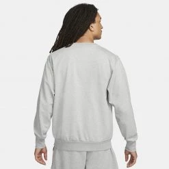 Nike Dri-FIT Standard Issue Ανδρικό Φούτερ DK GREY HEATHER/PALE IVORY -Lifestyle Ρούχα Εκπτώσεις nike m nk df std issue crew 3