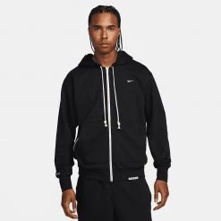 Nike Dri-FIT Standard Issue Unisex Zακέτα BLACK/PALE IVORY -Lifestyle Ρούχα Εκπτώσεις nike m nk df std issue fz hoodie 9