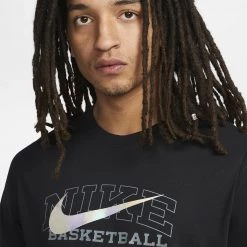 Nike Dri-FIT Swoosh Ανδρικό T-Shirt BLACK -Lifestyle Ρούχα Εκπτώσεις nike m nk df tee swoosh 2