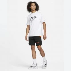 Nike Force Swoosh M90 Ανδρικό T-Shirt White -Lifestyle Ρούχα Εκπτώσεις nike m nk force swsh ss m90 tee 11