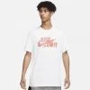 Nike "Just Do It" Ανδρικό T-Shirt για Μπάσκετ WHITE -Lifestyle Ρούχα Εκπτώσεις nike m nk oc f jdi ss tee
