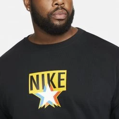 Nike Standard Issue Ανδρική Μπλούζα Φούτερ BLACK/SAIL -Lifestyle Ρούχα Εκπτώσεις nike m nk si graphic crew 15