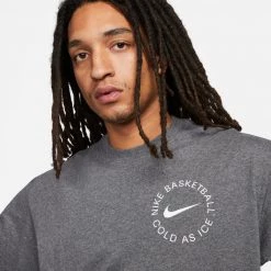 Nike Tee Swoosh Ανδρικό T-Shirt CHARCOAL HEATHR -Lifestyle Ρούχα Εκπτώσεις nike m nk tee swoosh 2