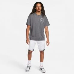 Nike Tee Swoosh Ανδρικό T-Shirt CHARCOAL HEATHR -Lifestyle Ρούχα Εκπτώσεις nike m nk tee swoosh 3