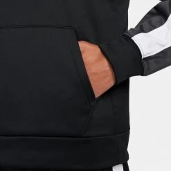 Nike Therma-FIT Starting 5 Ανδρική Μπλούζα με Κουκούλα BLACK/DK SMOKE GREY/WHITE/DK SMOKE GREY -Lifestyle Ρούχα Εκπτώσεις nike m nk tf starting 5 po hoodie 4