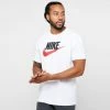 Nike Sportswear Ανδρικό T-Shirt WHITE/BLACK/UNIVERSITY RED -Lifestyle Ρούχα Εκπτώσεις nike m nsw tee icon futura