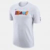 Nike NBA Miami Heat Ανδρικό T-Shirt WHITE -Lifestyle Ρούχα Εκπτώσεις nike mia m nk es ce warmup tee