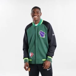 Nike Milwaukee Bucks Showtime City Edition Ανδρική Ζακέτα FIR/BLACK/WHITE -Lifestyle Ρούχα Εκπτώσεις nike mil m nk df shwtm ls jkt mmt 7