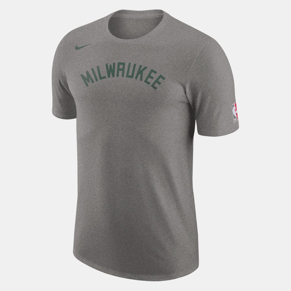 Nike NBA Milwaukee Bucks Ανδρικό T-Shirt DK GREY HEATHER 3 Nike NBA Milwaukee Bucks Ανδρικό T-Shirt DK GREY HEATHER