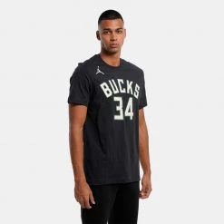 Jordan NBA Milwaukee Bucks Antetokounmpo Statement Edition Ανδρικό T-Shirt BLACK/ANTETOKOUNMPO G
