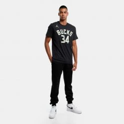 Jordan NBA Milwaukee Bucks Antetokounmpo Statement Edition Ανδρικό T-Shirt BLACK/ANTETOKOUNMPO G -Lifestyle Ρούχα Εκπτώσεις nike mil m nk es stmt nn tee 3