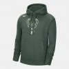 Nike Milwaukee Bucks Essentials Ανδρική Μπλούζα με Κουκούλα FIR -Lifestyle Ρούχα Εκπτώσεις nike mil m nk flc po essntl