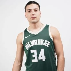 Nike NBA Giannis Antetokounmpo Milwaukee Bucks Icon Edition Men's Jersey FIR/FLAT OPAL/ANTETOKOUNMPO G -Lifestyle Ρούχα Εκπτώσεις nike mil m swgmn jsy icon 20 2