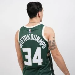 Nike NBA Giannis Antetokounmpo Milwaukee Bucks Icon Edition Men's Jersey FIR/FLAT OPAL/ANTETOKOUNMPO G -Lifestyle Ρούχα Εκπτώσεις nike mil m swgmn jsy icon 20 3