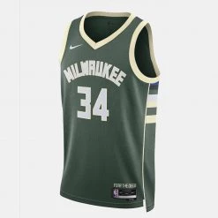 Nike Dri-FIT NBA Swingman Milwaukee Bucks Icon Edition 2022/23 Ανδρική Φανέλα FIR/ANTETOKOUNMPO G