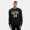 Jordan NBA Milwaukee Bucks Giannis Antetokoynmpo Ανδρική Μπλούζα Φούτερ BLACK/ANTETOKOUNMPO G -Lifestyle Ρούχα Εκπτώσεις nike mil mnk flc crew nn cts st