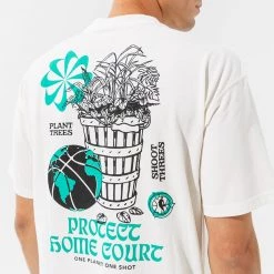 Nike NBA Team 31 Courtside Ανδρικό T-Shirt PURE -Lifestyle Ρούχα Εκπτώσεις nike nba m nk cts n31 m2z ss 1 tee 2