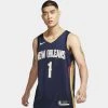 Nike NBA Zion Williamson New Orleans Pelicans Icon Edition Men's Jersey COLLEGE NAVY/CLUB GOLD/WILLIAMSON ZION -Lifestyle Ρούχα Εκπτώσεις nike nop m nk swgmn jsy icon 20