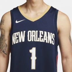 Nike NBA Zion Williamson New Orleans Pelicans Icon Edition Men's Jersey COLLEGE NAVY/CLUB GOLD/WILLIAMSON ZION -Lifestyle Ρούχα Εκπτώσεις nike nop m nk swgmn jsy icon 20 2