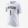 Nike NBA Zion Williamson New Orleans Pelicans Ανδρικό T-Shirt WHITE/WILLIAMSON ZION 2 Nike NBA Zion Williamson New Orleans Pelicans Ανδρικό T-Shirt WHITE/WILLIAMSON ZION -Lifestyle Ρούχα Εκπτώσεις nike nop m nk tee es nn