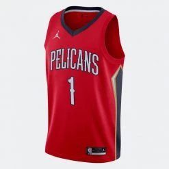 Jordan NBA Zion Williamson New Orleans Pelicans Statement Edition Men's Jersey UNIVERSITY RED/WILLIAMSON ZION