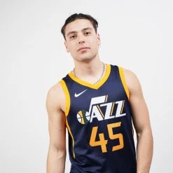 Nike NBA Donovan Mitchell Utah Jazz Icon Edition Men's Jersey COLLEGE NAVY/SUNDIAL/MITCHELL DONOVN -Lifestyle Ρούχα Εκπτώσεις nike uta m swgmn jsy icon 20 2