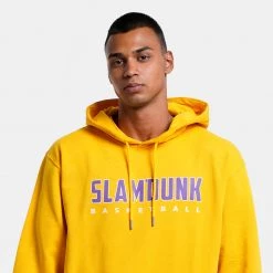 Slamdunk Ανδρική Μπλούζα με Κουκούλα YELLOW -Lifestyle Ρούχα Εκπτώσεις slamdunk hoodie lay 2