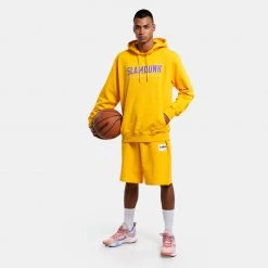 Slamdunk Ανδρική Μπλούζα με Κουκούλα YELLOW -Lifestyle Ρούχα Εκπτώσεις slamdunk hoodie lay 4