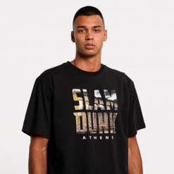 Slamdunk Acropolis Ανδρικό T-shirt BLACK -Lifestyle Ρούχα Εκπτώσεις slamdunk tee acropolis 7