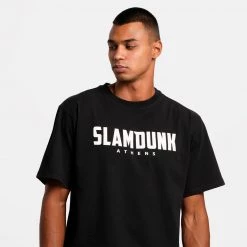 Slamdunk Athens Ανδρικό T-shirt BLACK -Lifestyle Ρούχα Εκπτώσεις slamdunk tee athens 2