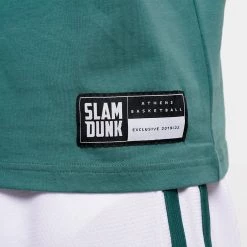 Slamdunk Ανδρικό T-shirt DARKGREEN -Lifestyle Ρούχα Εκπτώσεις slamdunk tee bac 3