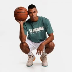 Slamdunk Ανδρικό T-shirt DARKGREEN -Lifestyle Ρούχα Εκπτώσεις slamdunk tee bac 4
