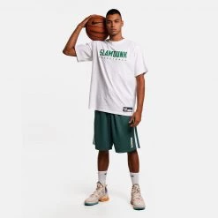 Slamdunk Ανδρικό T-shirt WHITE -Lifestyle Ρούχα Εκπτώσεις slamdunk tee bac 8
