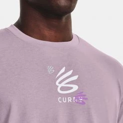 Under Armour Curry 3' S Hvyweight Ss Ανδρικό T-Shirt Purple Haze//White -Lifestyle Ρούχα Εκπτώσεις under armour curry 3 s hvyweight ss 2